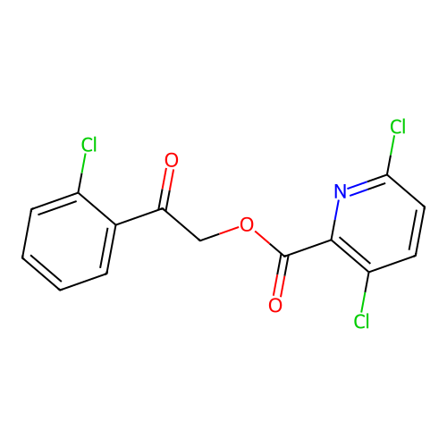 [2-(2-Chlorophenyl)-2-oxoethyl] 3,6-dichloropyridine-2-carboxylate structure