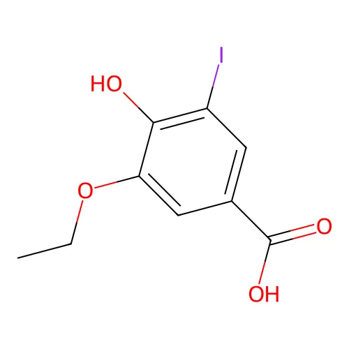 3-乙氧基-4-羟基-5-碘苯甲酸 structure