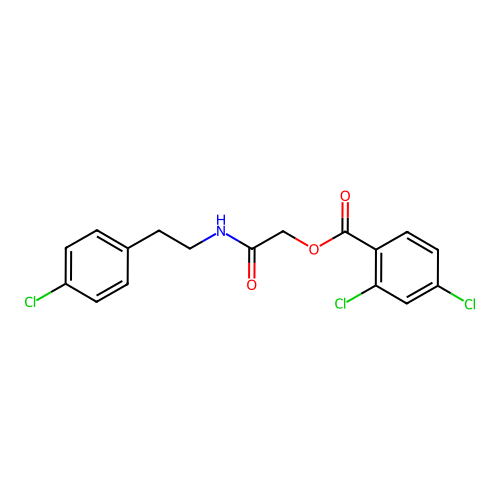 [2-[2-(4-Chlorophenyl)ethylamino]-2-oxoethyl] 2,4-dichlorobenzoate structure