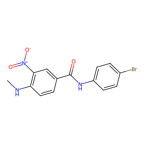 3-Nitro-N-(4-bromophenyl)-4-methylaminobenzamide structure