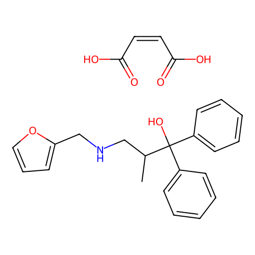 Benzhydrol, alpha-(2-(furylmethyl)amino-1-methylethyl)-, maleate structure