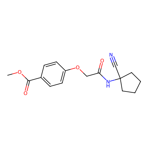 Methyl 4-{[(1-cyanocyclopentyl)carbamoyl]methoxy}benzoate structure