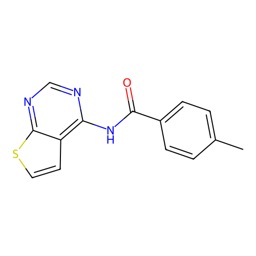 4-Methyl-N-{thieno[2,3-D]pyrimidin-4-YL}benzamide structure