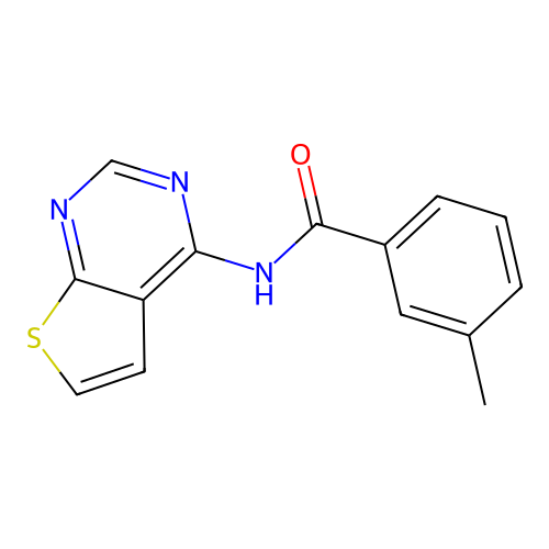 3-Methyl-N-{thieno[2,3-D]pyrimidin-4-YL}benzamide structure