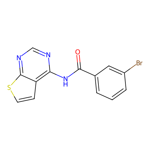 3-Bromo-N-{thieno[2,3-D]pyrimidin-4-YL}benzamide structure