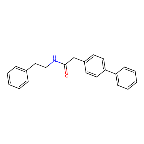 2-[1,1'-biphenyl]-4-yl-N-(2-phenylethyl)acetamide structure