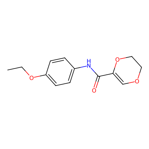 N-(4-ethoxyphenyl)-2,3-dihydro-1,4-dioxine-5-carboxamide structure