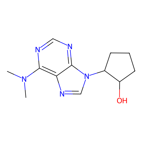 2-[6-(Dimethylamino)purin-9-yl]cyclopentan-1-ol structure