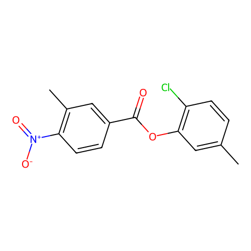 (2-Chloro-5-methylphenyl) 3-methyl-4-nitrobenzoate structure
