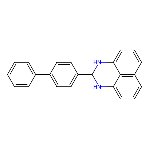 2-(biphenyl-4-yl)-2,3-dihydro-1H-perimidine structure