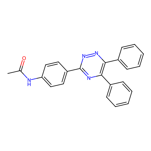 3-(4-Acetamidophenyl)-5,6-diphenyl-1,2,4-triazine structure
