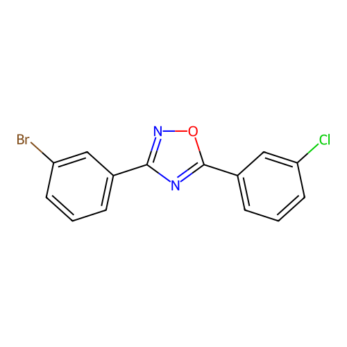 3-(3-Bromophenyl)-5-(3-chlorophenyl)-1,2,4-oxadiazole structure