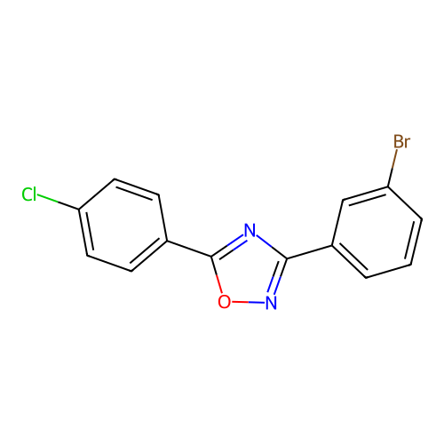 3-(3-Bromophenyl)-5-(4-chlorophenyl)-1,2,4-oxadiazole structure