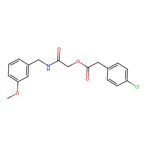 [2-[(3-Methoxyphenyl)methylamino]-2-oxoethyl] 2-(4-chlorophenyl)acetate structure