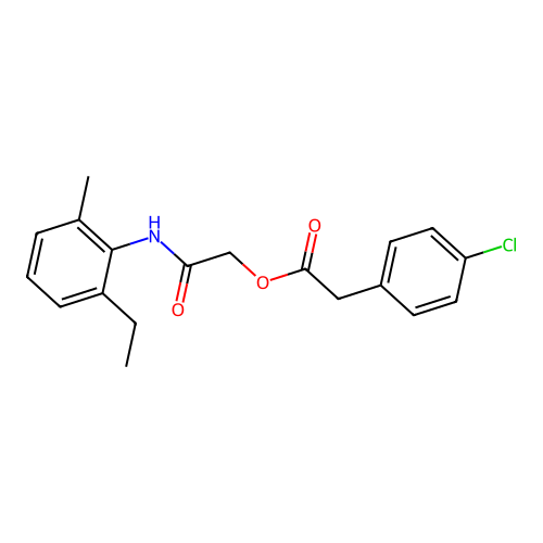 [2-(2-Ethyl-6-methylanilino)-2-oxoethyl] 2-(4-chlorophenyl)acetate structure