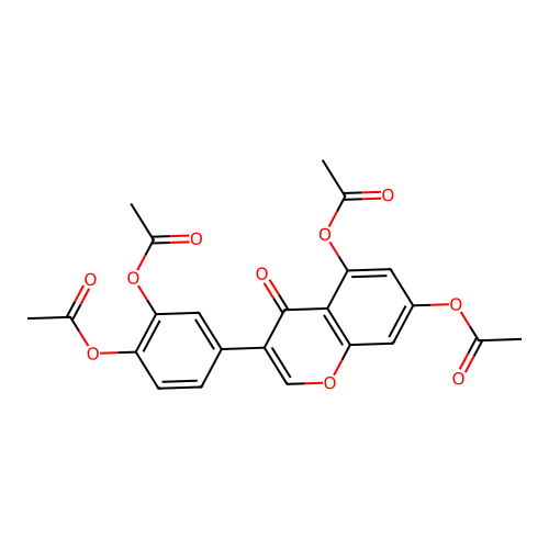 5,7-Diacetoxy-3-(3,4-diacetoxyphenyl)-4H-chromen-4-one structure