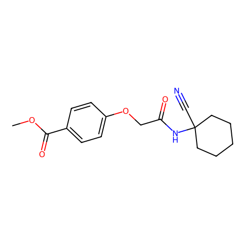 Methyl 4-{[(1-cyanocyclohexyl)carbamoyl]methoxy}benzoate structure