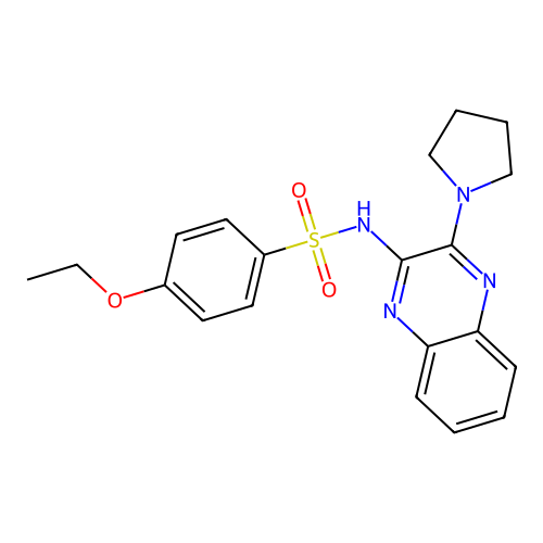 [(4-Ethoxyphenyl)sulfonyl](3-pyrrolidinylquinoxalin-2-yl)amine structure