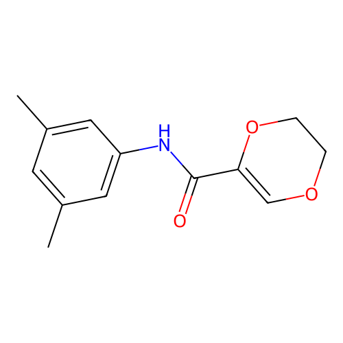 N-(3,5-dimethylphenyl)-2,3-dihydro-1,4-dioxine-5-carboxamide structure
