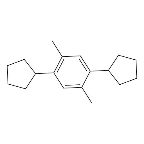 1,4-Dimethyl-2,5-di(cyclopentyl)benzene structure