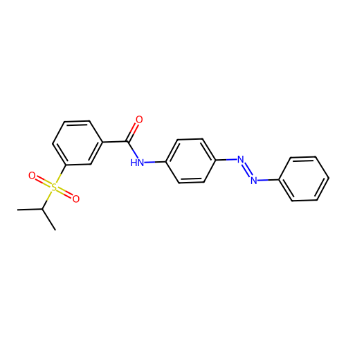 (E)-3-(isopropylsulfonyl)-N-(4-(phenyldiazenyl)phenyl)benzamide structure