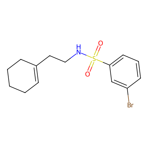 3-bromo-N-[2-(1-cyclohexen-1-yl)ethyl]benzenesulfonamide structure