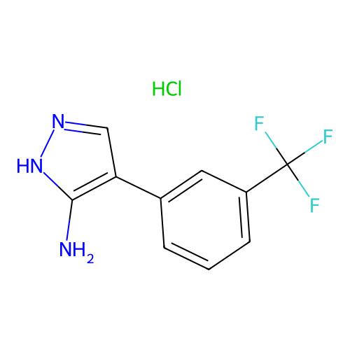 Pyrazole, 3-amino-4-(alpha,alpha,alpha-trifluoro-m-tolyl)-, hydrochloride structure