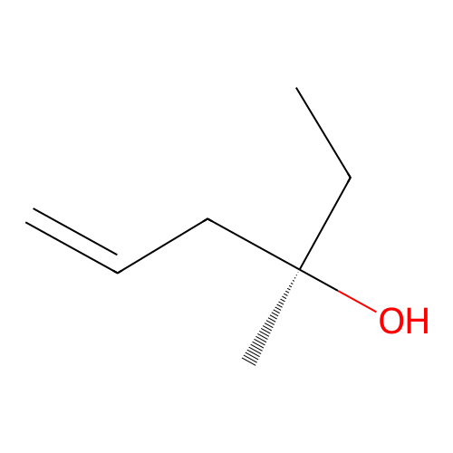 (3R)-3-methylhex-5-en-3-ol structure