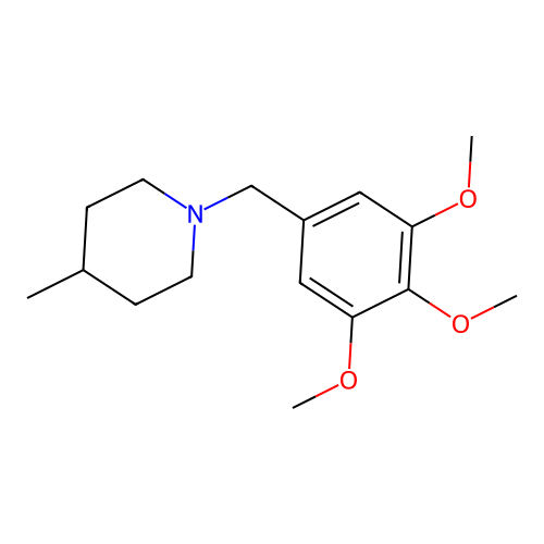 4-Methyl-1-(3,4,5-trimethoxybenzyl)piperidine structure