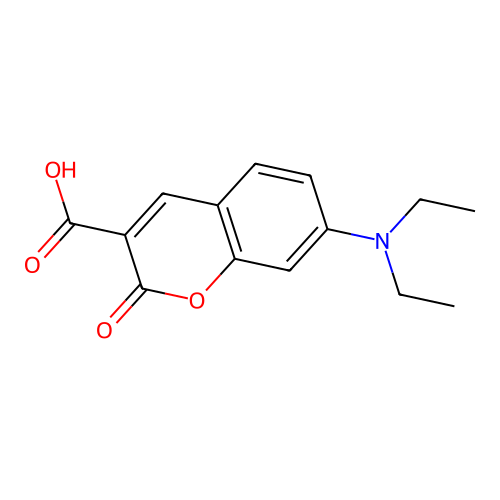 7-Diethylaminocoumarin-3-carboxylic acid structure