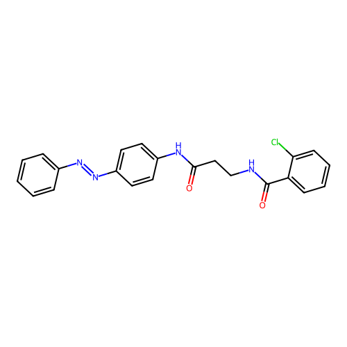 Benzamide, 2-chloro-N-[3-oxo-3-[[4-[(1E)-2-phenyldiazenyl]phenyl]amino]propyl]- structure