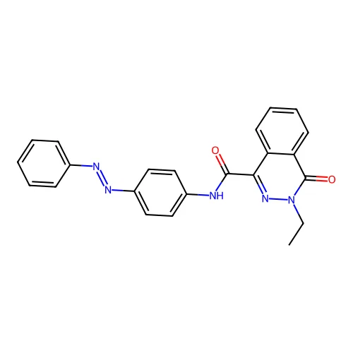 3-乙基-4-氧代-N-(4-苯基二氮烯基苯基)酞嗪-1-甲酰胺 structure