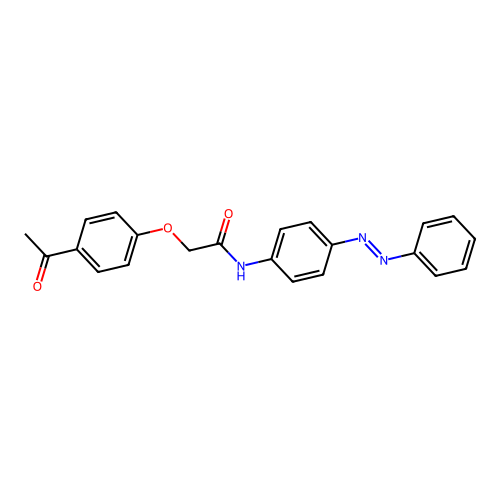 Acetamide, 2-(4-acetylphenoxy)-N-[4-[(1E)-2-phenyldiazenyl]phenyl]- structure