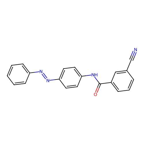 Benzamide, 3-cyano-N-[4-[(1E)-2-phenyldiazenyl]phenyl]- structure