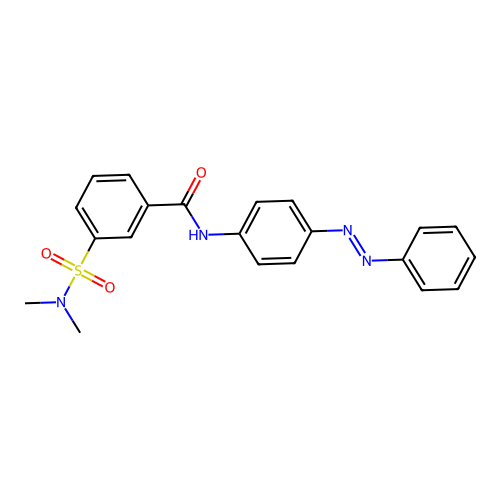 Benzamide, 3-[(dimethylamino)sulfonyl]-N-[4-[(1E)-2-phenyldiazenyl]phenyl]- structure