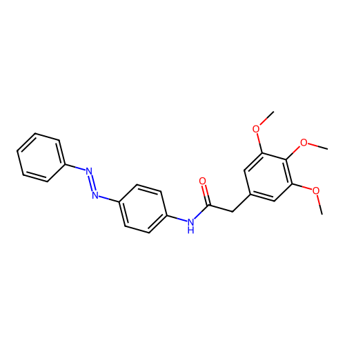 Benzeneacetamide, 3,4,5-trimethoxy-N-[4-[(1E)-2-phenyldiazenyl]phenyl]- structure