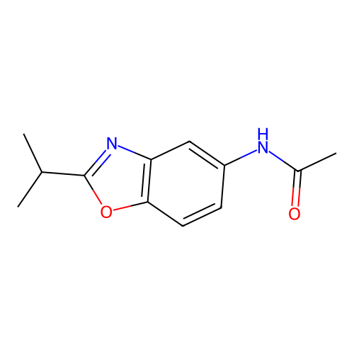 N-(2-propan-2-yl-1,3-benzoxazol-5-yl)acetamide structure