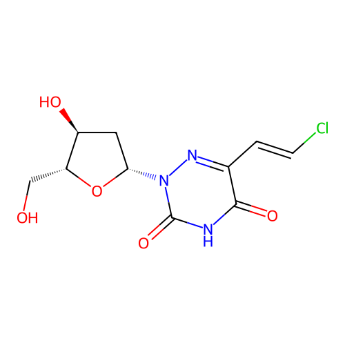 (E)-5-(2-Chlorovinyl)-6-aza-2'-deoxyuridine structure