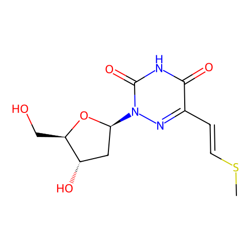 (E)-5-(2-(Methylthio)vinyl)-6-aza-2'-deoxyuridine structure