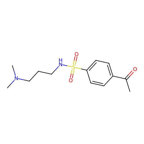 4-acetyl-N-[3-(dimethylamino)propyl]benzene-1-sulfonamide structure