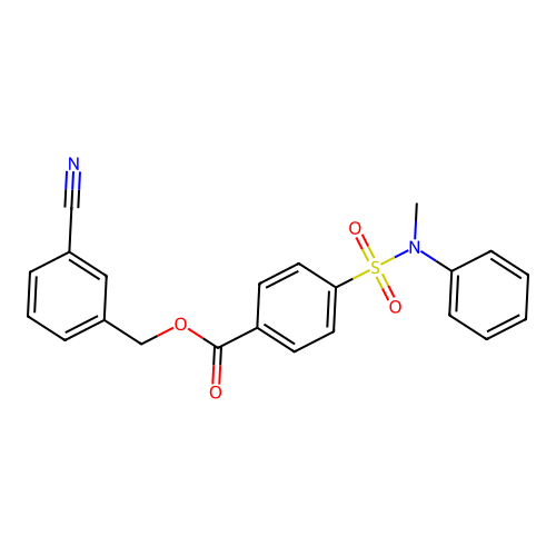 (3-Cyanophenyl)methyl 4-[methyl(phenyl)sulfamoyl]benzoate structure