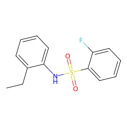 N-(2-ethylphenyl)-2-fluorobenzenesulfonamide structure