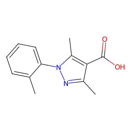 3,5-Dimethyl-1-(2-methylphenyl)-1H-pyrazole-4-carboxylic acid structure