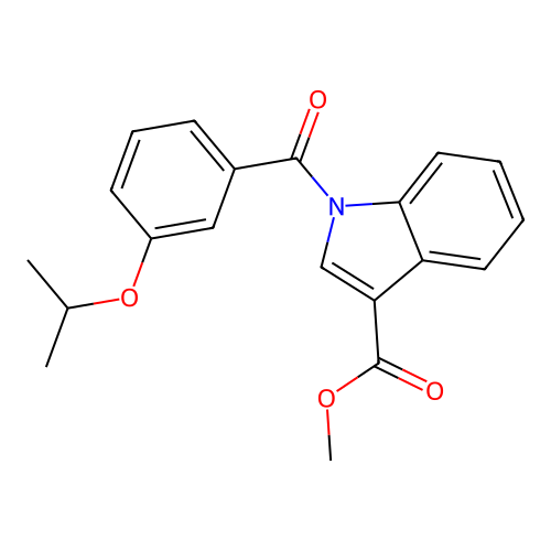 Methyl 1-(3-isopropoxybenzoyl)-1H-indole-3-carboxylate structure
