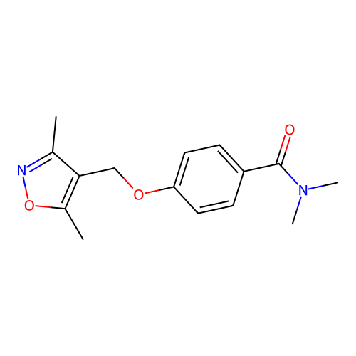 4-[(3,5-dimethyl-1,2-oxazol-4-yl)methoxy]-N,N-dimethylbenzamide structure