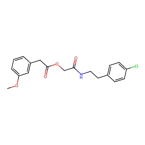 2-{[2-(4-Chlorophenyl)ethyl]amino}-2-oxoethyl (3-methoxyphenyl)acetate structure