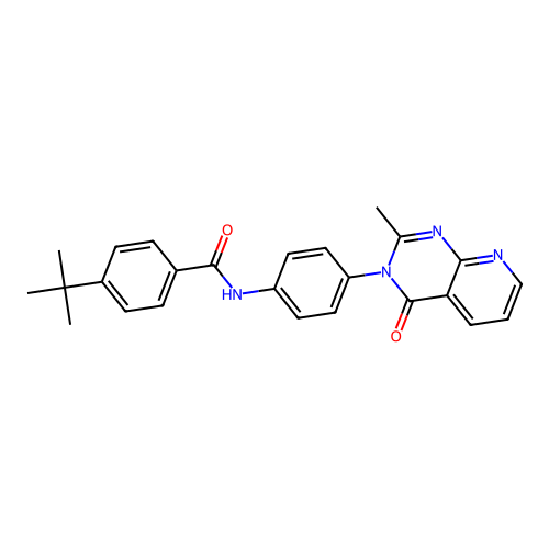 4-tert-butyl-N-[4-(2-methyl-4-oxopyrido[2,3-d]pyrimidin-3-yl)phenyl]benzamide structure