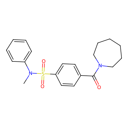4-[(Hexahydro-1H-azepin-1-yl)carbonyl]-N-methyl-N-phenylbenzenesulfonamide structure