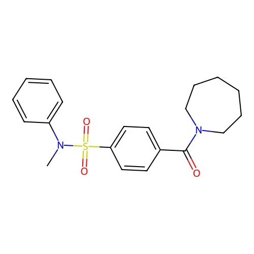4-[(六氢-1H-氮杂环庚-1-基)羰基]-N-甲基-N-苯基苯磺酰胺 structure