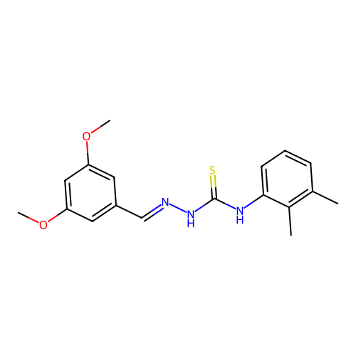 1-[(E)-(3,5-dimethoxyphenyl)methylideneamino]-3-(2,3-dimethylphenyl)thiourea structure